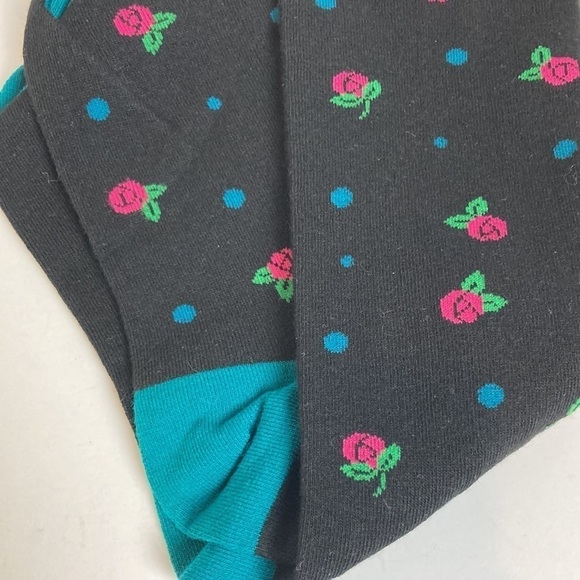 SOCK IT TO ME NWT TINY ROSES KNEE HIGH SOCKS Floral Feminine Portland Rose City - Picture 2 of 8